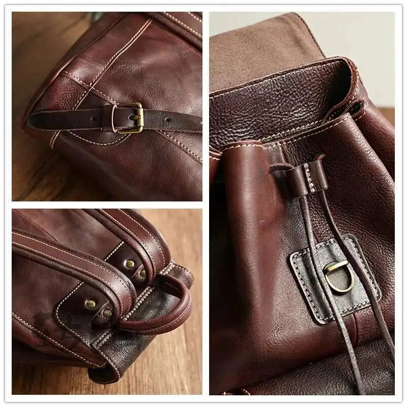 MOTAORA New Women's Genuine Leather Backpack High-Quality Vintage Anti-Theft Daypack for Ladies Luxury Designer Girl School Bags