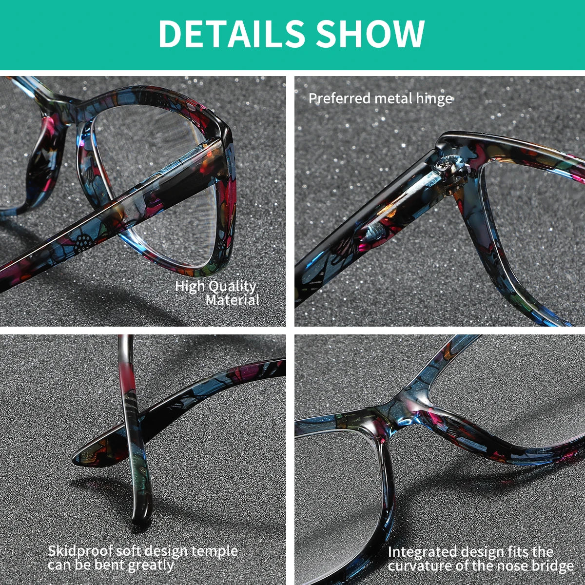 BARCUR Fashion Portable Woman Reading Glasses Personalized Color Butterfly Frames AC optical lenses Men Presbyopia Eyeglasses