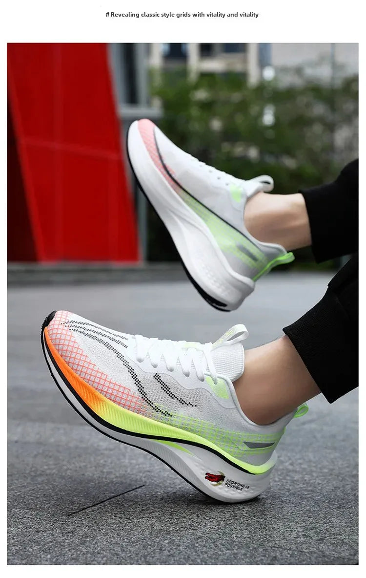 New Red Rabbit 7 Couple Carbon Board Mesh Breathable Sports Shoes Elderly Trendy Shoes Men's Casual Running Shoes Summer EVA Upp