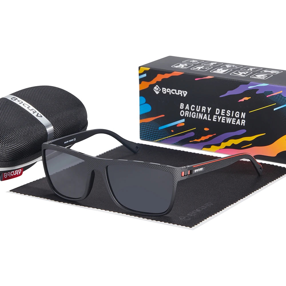 BACURY TR90 Sports Sunglasses Men Polarized Sun Glasses Light Weight Women Driving Hiking Eyewear Accessory Oculos