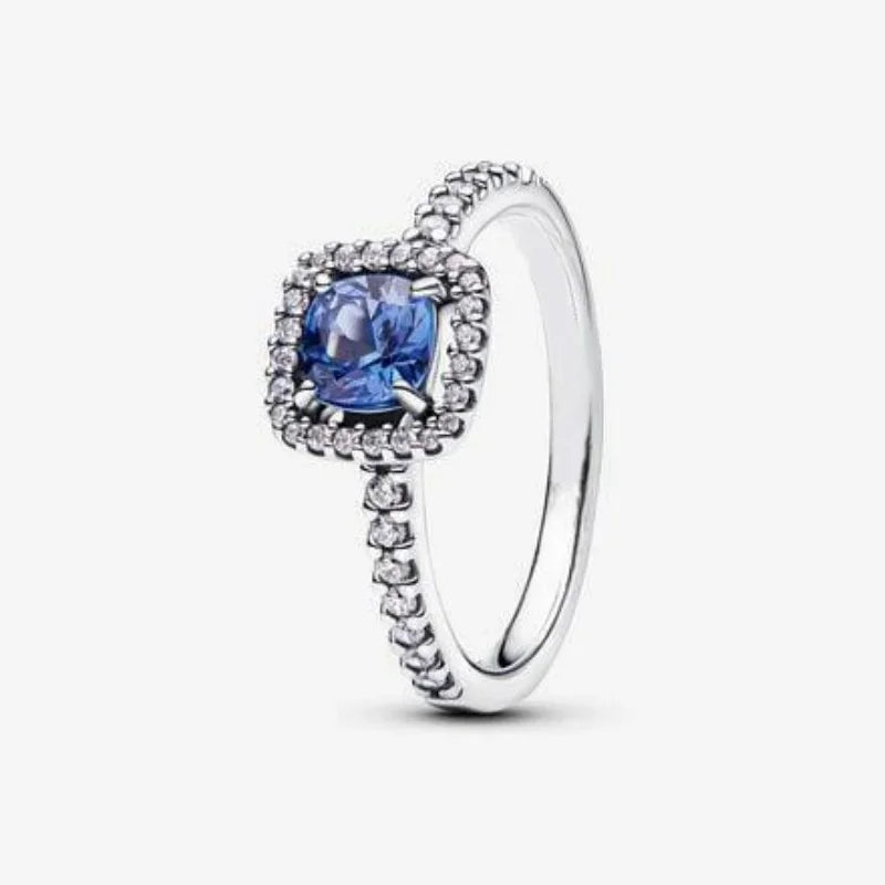 Original 925 Sterling Silver Rings For Women Flower Crown Love Heart Sun Moon Engagement Wedding Pink Bow Ring Luxury Jewelry