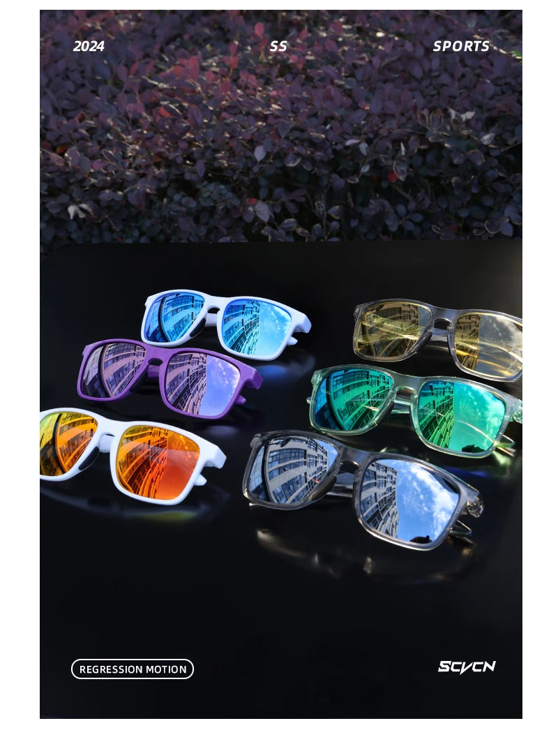 SCVCN Polarized Sunglasses Men MTB Cycling Glasses Outdoor Sports Bike UV400 Goggles Women Fishing Bicycle Cycling Glasses New