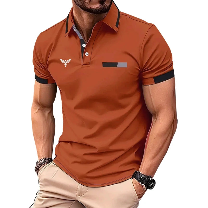 Men Clothes Summer Fashion Short Sleeve Sport Lapel Business Casual Polo Shirt Men 3D Digital Print Quick Drying Golf Polo Shirt
