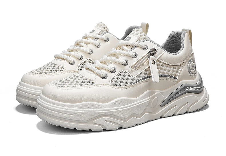 Men's breathable mesh casual sports shoes summer new walking shoes fashion trendy shoes soft-sole student sneakers running shoes