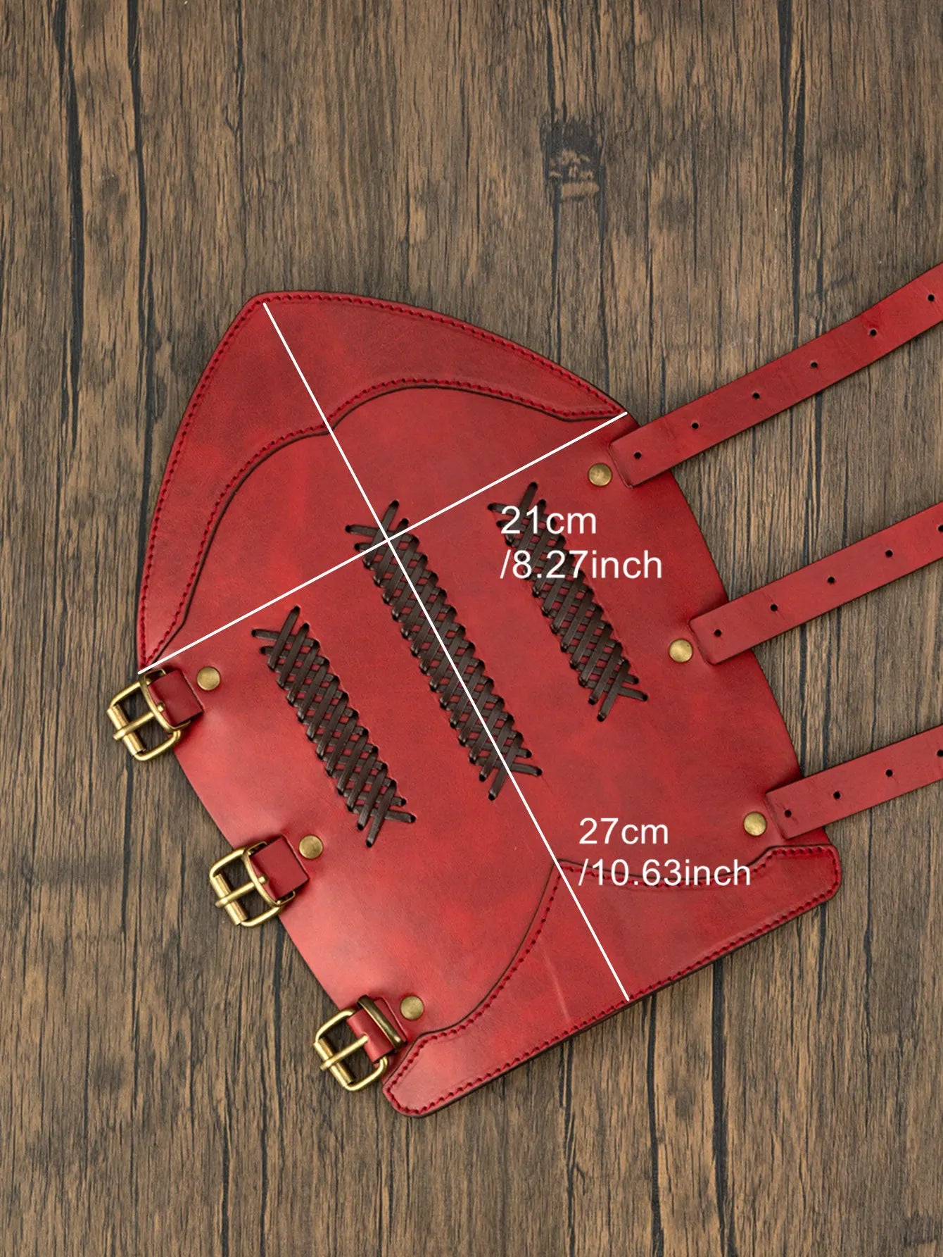 Medieval PU Leather Buckle Arm Bracers, Knight LARP Retro Renaissance Arm Guards, One Size One Pair