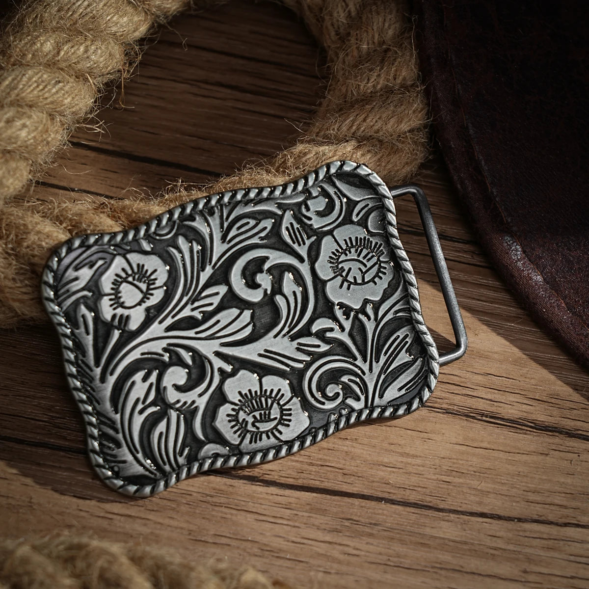 Western Belt Buckle Initial Vintage-Cowboy Rodeo Silver Large Skull Belt Buckle for Men Women
