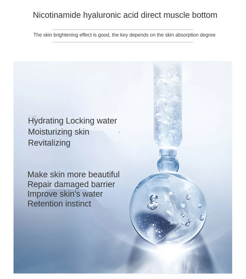 500ml Large Capacity Essence Water Niacinamide Improve Dull Hyaluronic Acid Moisturize Dry Skin Facial Beauty Care Toner
