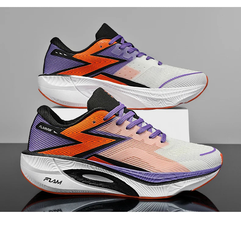 Carbon Plate Marathon Men Sports Running Shoes Air Cushion Lightweight Women Athletic Gym Sneakers Hiking Jogging Footwear