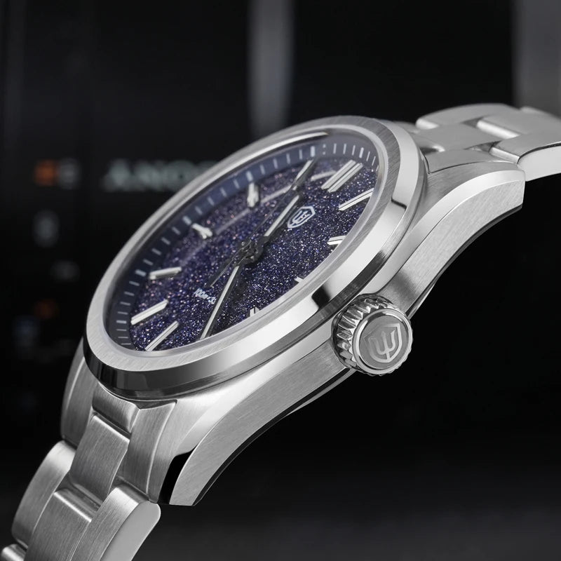 Watchdives WD0003B Original Design Aventurine Dial Men Watch VH31 Sweep Seconds Quartz Movement 36mm Watches Luminous Waterproof