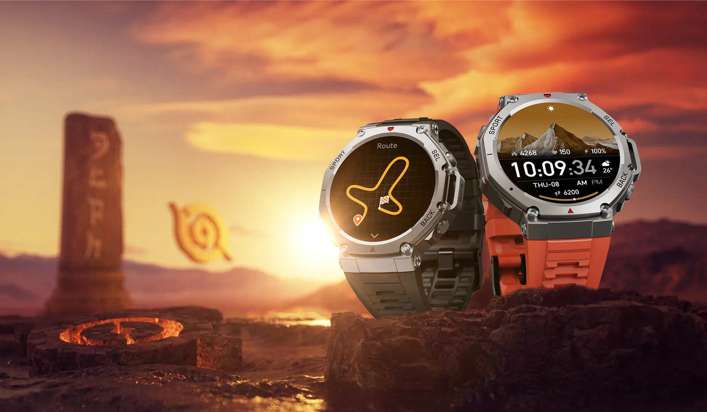 LIGE Fashion Smart Watch Bulit-in GPS Compass Altimeter Barometric 5ATM Waterproof AMOLED Screen Bluetooth Call Sport Smartwatch