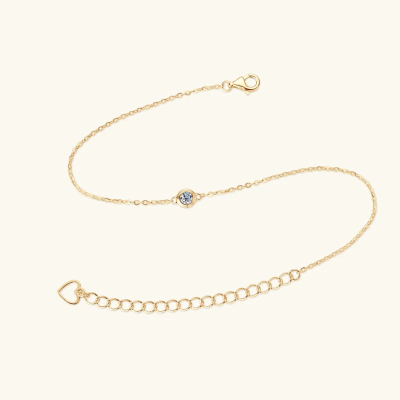 Lnngy 3mm Bezel Moissanite Bracelet Original And Pure 925 Sterling Silver Bracelets For Women Fashion Charm Wedding Jewelry Gift