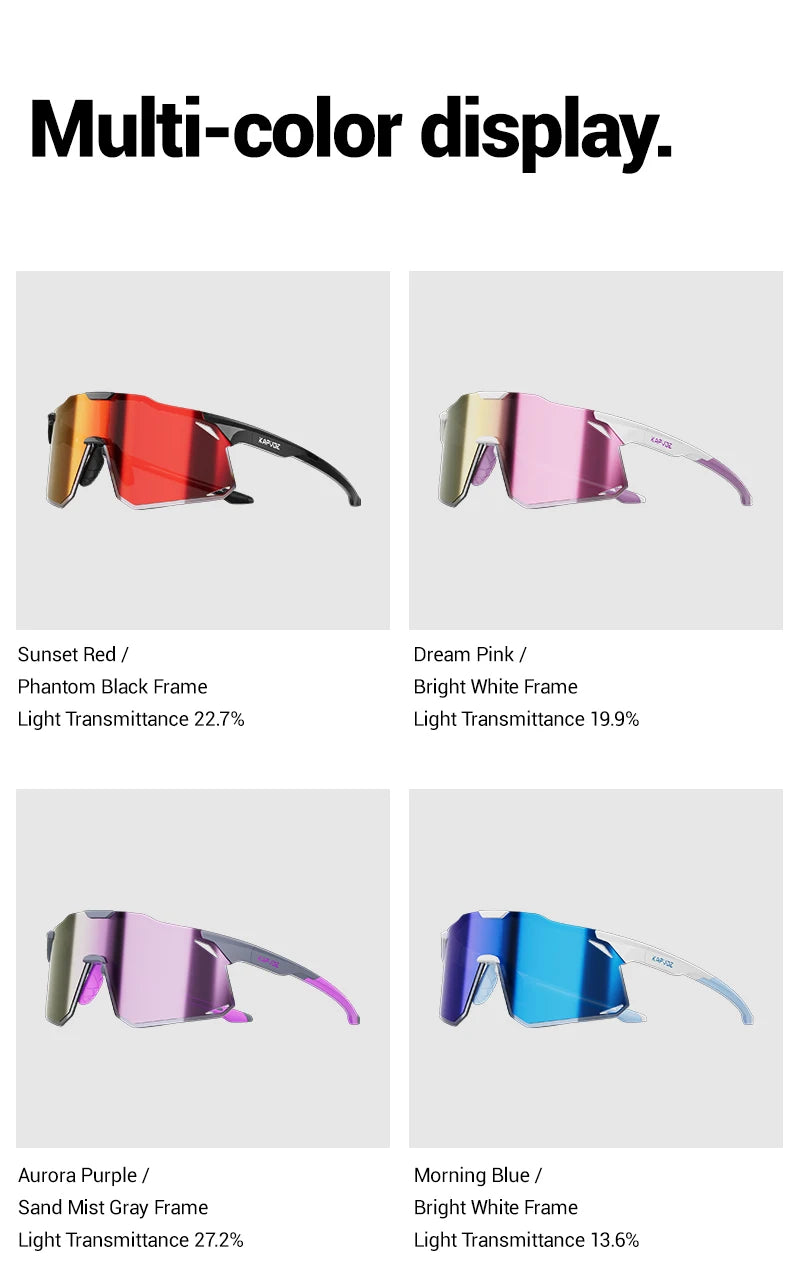 KAPVOE New Outdoor Cycling Sunglasses Men Women Mountain Bicycle Sports Eyewear MTB Bike Cycling Glasses UV400 Running Goggles