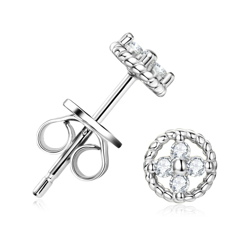 Lnngy GRA Certified Moissanite Stud Earring For Women Original 925 Sterling Silver Irregular Piercing Earring 2025 Hot Jewelry
