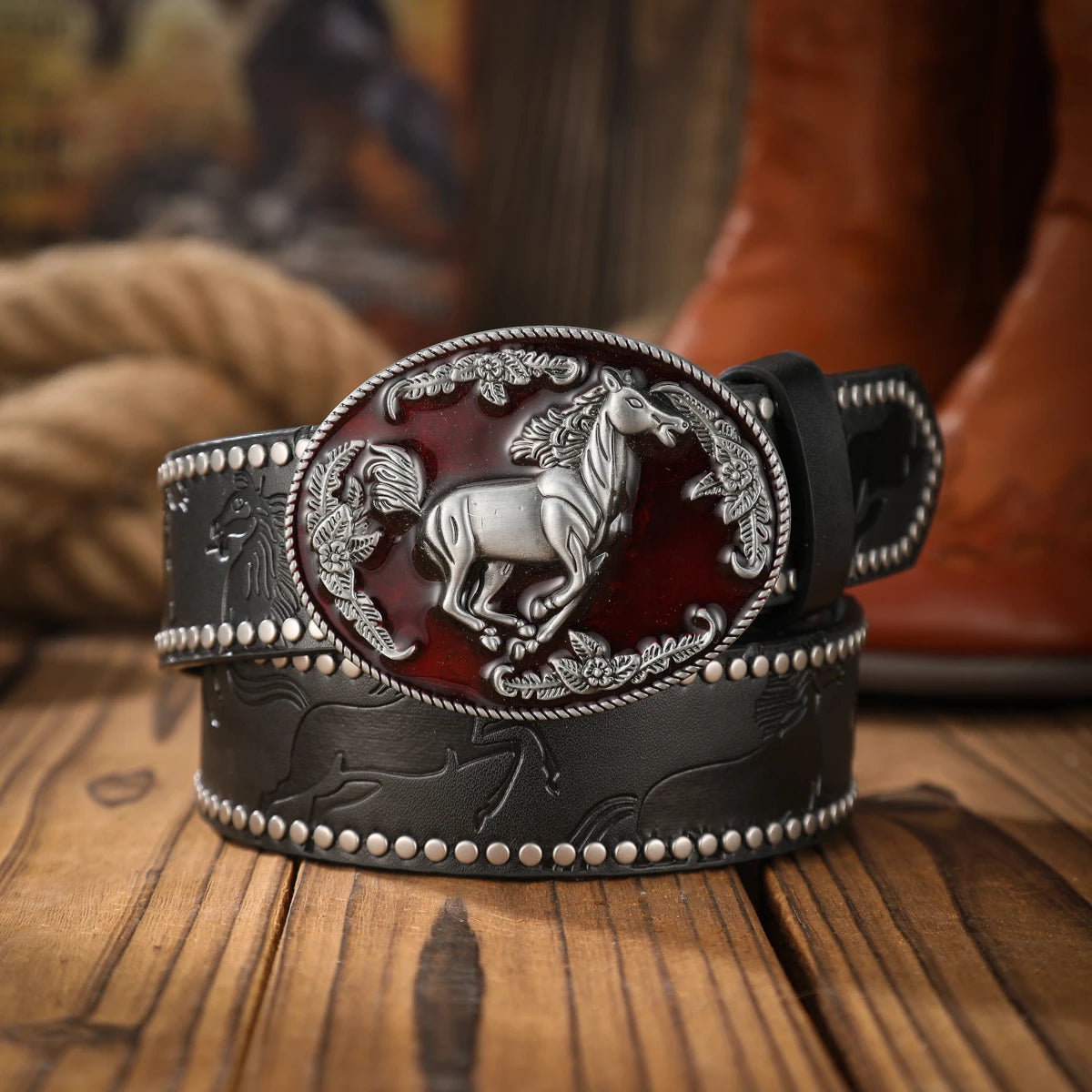 Vintage and fashion collision! PU leather alloy buckle waistband, for both men and women, to create a personalized western style