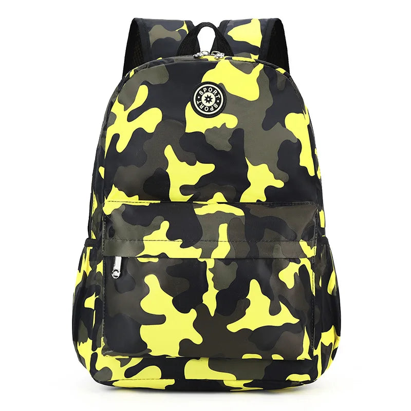 Children's Backpack Camouflage Backpack Elementary School Backpack Boys and Girls Reduce Burden First and Second Grade Backpack
