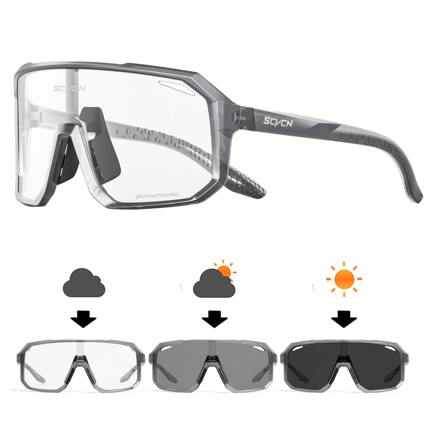 SCVCN Outdoor MTB Driving Glasses Cycling Sunglasses UV400 Women Sports Running Eyewear Men Road Bicycle Glasses Bike Goggles