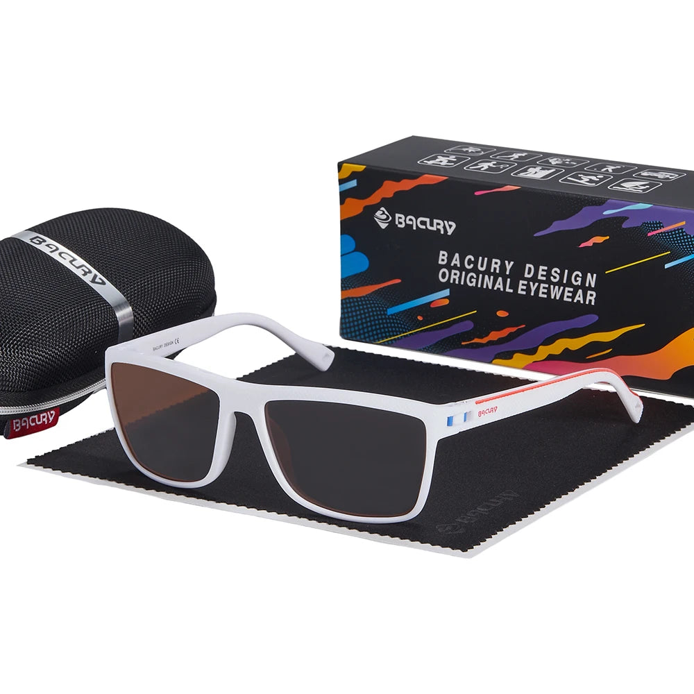 BACURY TR90 Sports Sunglasses Men Polarized Sun Glasses Light Weight Women Driving Hiking Eyewear Accessory Oculos