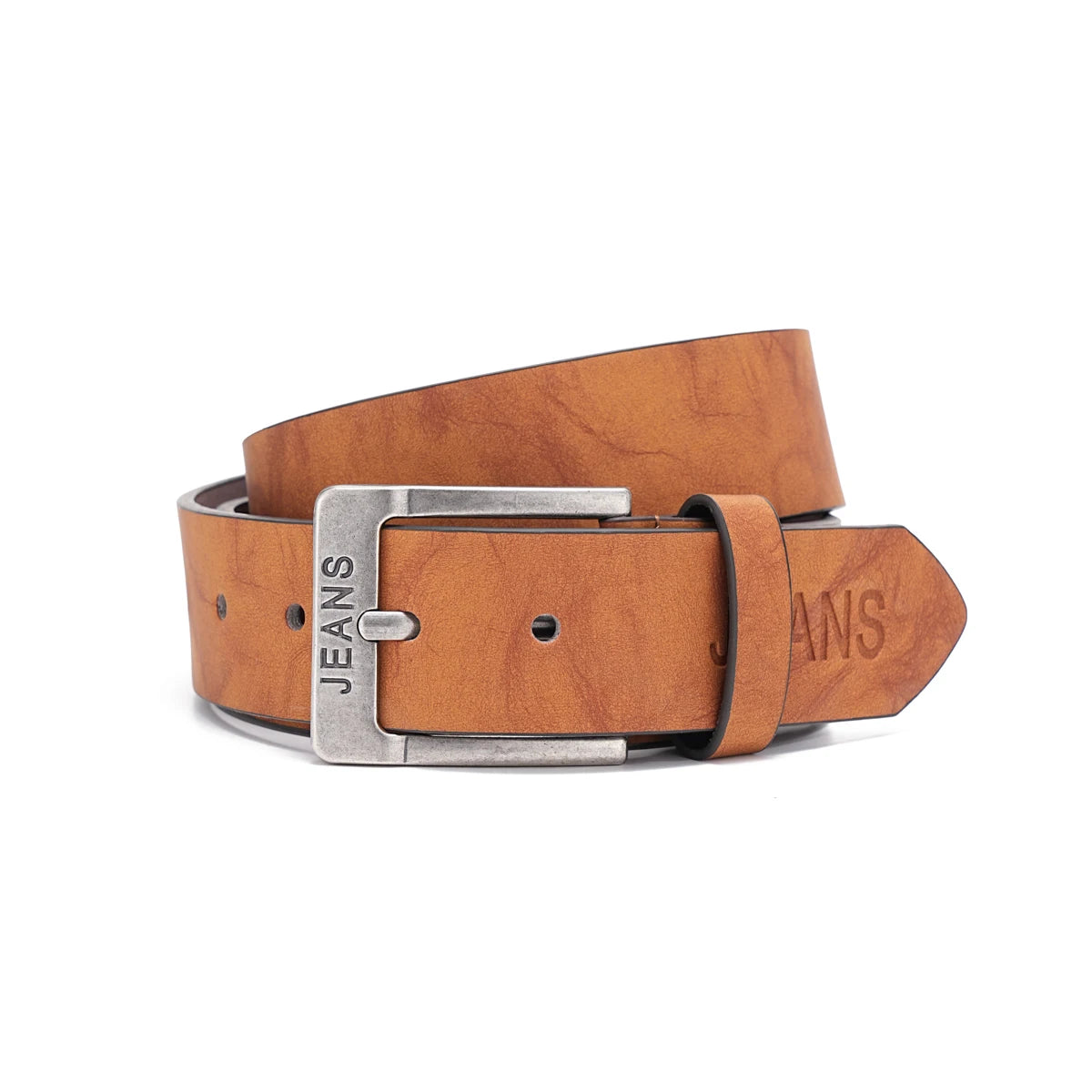 A men's PU belt suitable for leisure business gifts (send a perforated nail)