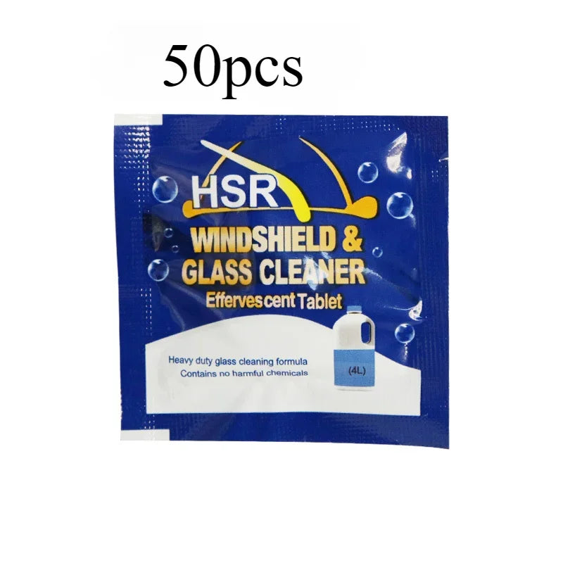 All-Season Windshield Washer Effervescent Tablet (Solid Concentrate) Shellac-Free Formula