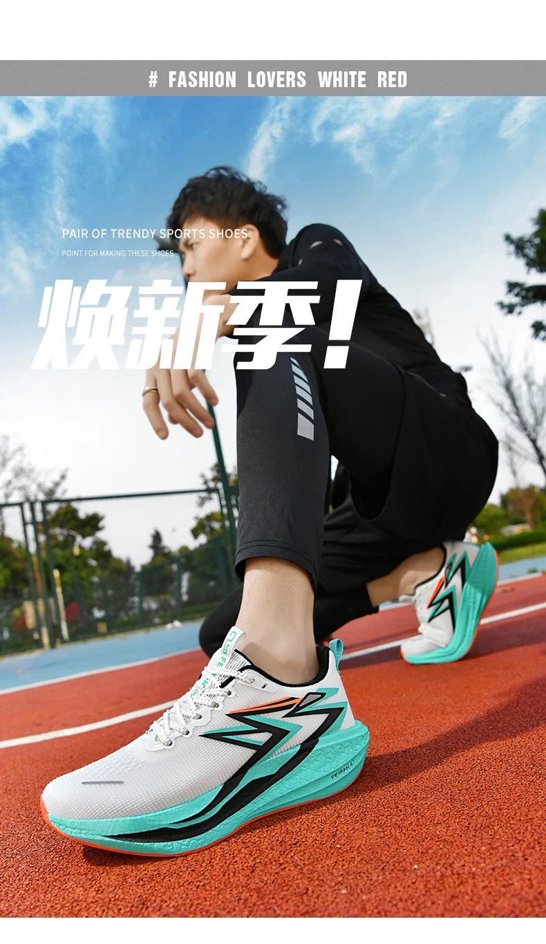 Carbon Plate Marathon Men Sports Running Shoes Air Cushion Lightweight Women Athletic Gym Sneakers Hiking Jogging Footwear