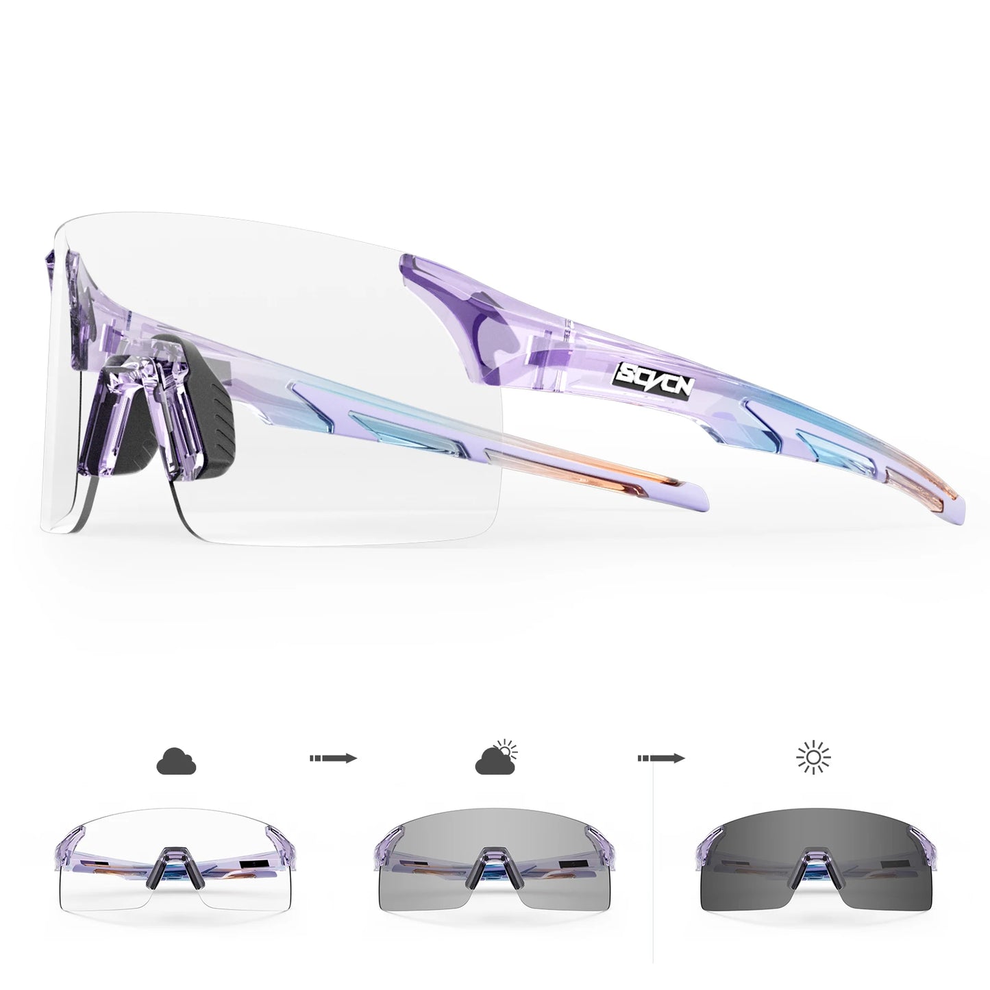 SCVCN Photochromic Sunglasses Outdoor Sports Bike Cycling Glasses Man MTB Climbing Glasses Eyewear Women Driving Bicycle Goggles