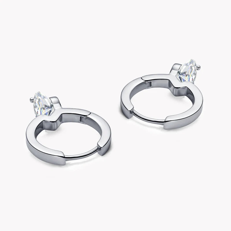 Solitaire 1ct D Moissanite Earrings for Women 2023 Diamond Sterling Silver Hoop Earrings 925 Drop Earrings Girls 14k Gold Plated