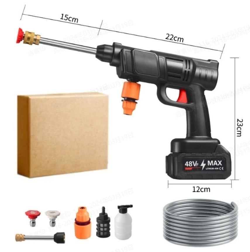 Household electric high-pressure car wash water gun lithium battery wireless car wash artifact portable efficient cleaning tools