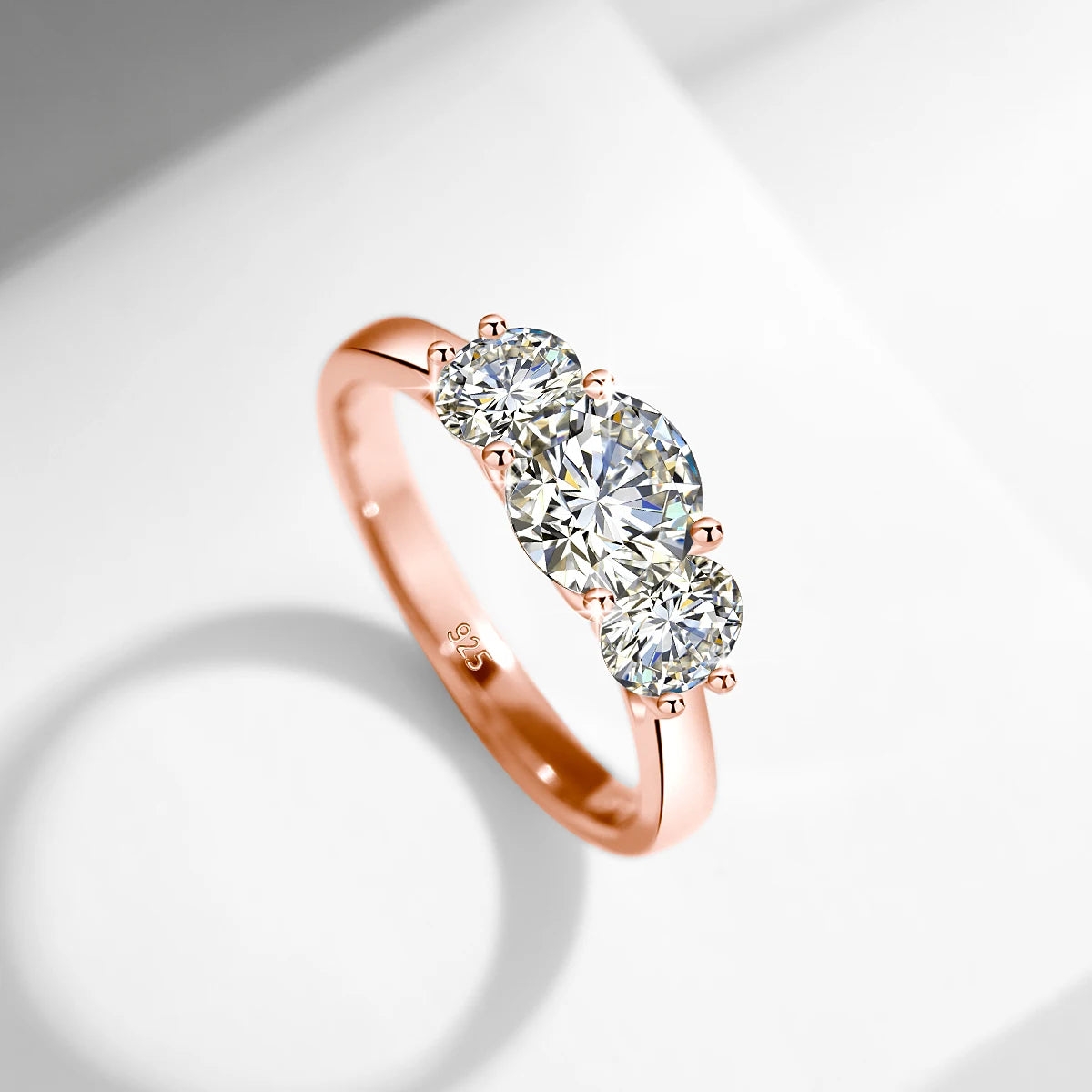 Yellow Gold Moissanite Rings for Women Total Is 2ct D Color VVS1Eternity Engagement Jewelry With Certificate Original Trend Gift