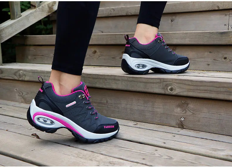 Women Sports Shoes Platform Sneakers Fashion Outdoor Hiking Non-Slip Casual Shoes Low Top Running Shoes Women Footwear