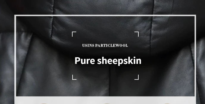 YOLANFAIRY Winter Long Coat Women's Genuine Leather Down Jacket for Women Sheepskin Coats Female Loose Versatile Fur Collar FCY