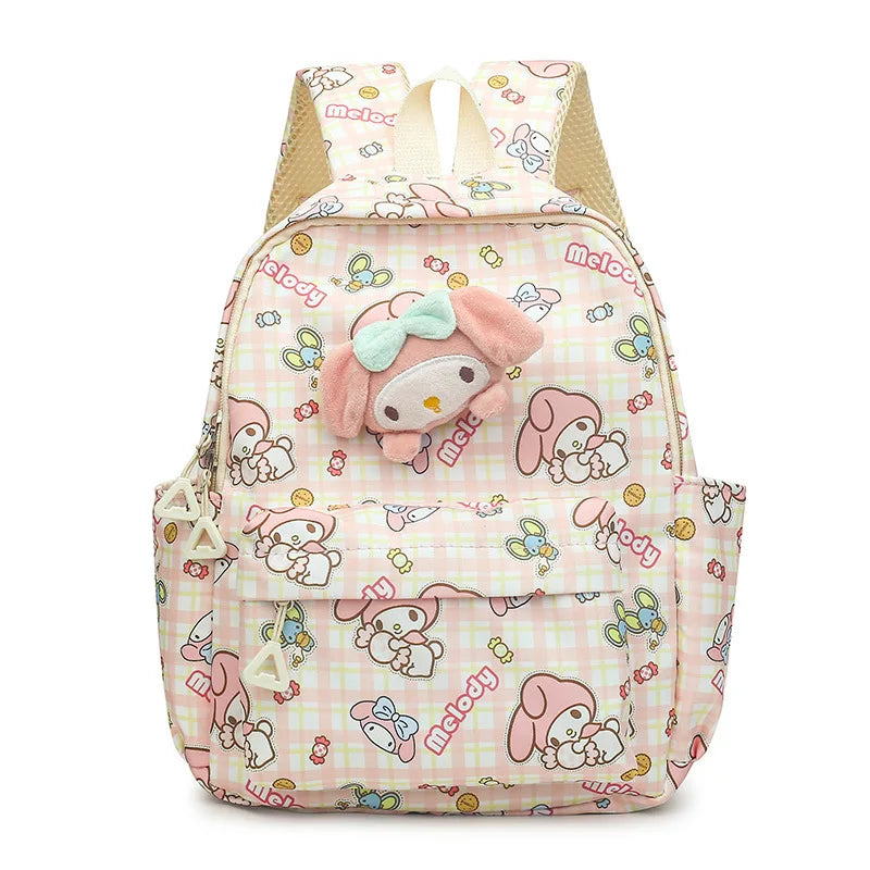 Sanrio Hello Kitty Kuromi Cinnamoroll New Fashion Children's School Bag Cute Large Capacity Kids Backpack College Bag