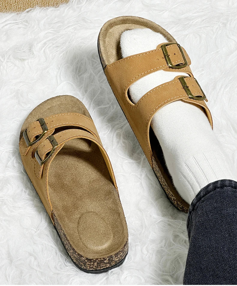 Leather Sandal For Men And Women Beach Sandals 2025 Designer Men's Shoes Women Comfortable Slipper Original Brands Shoes Summer