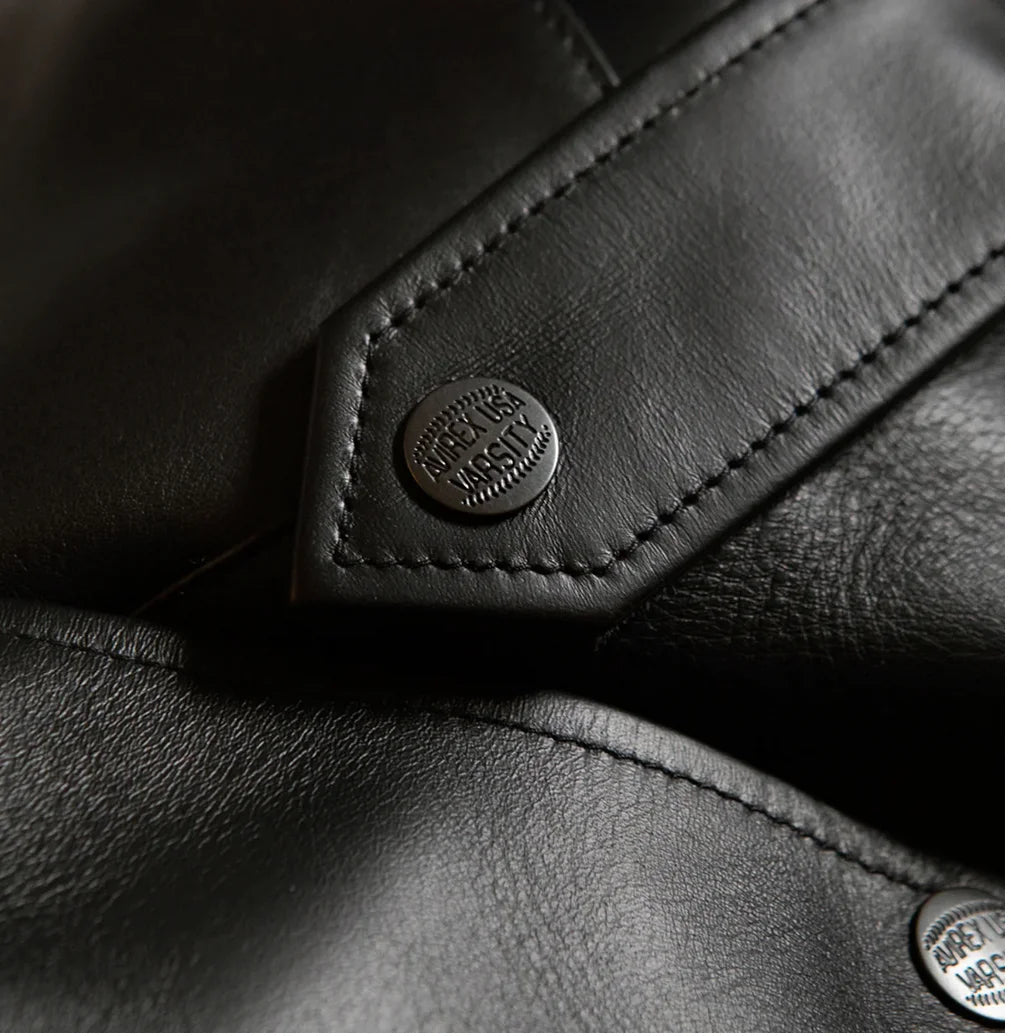 AVIREX fall new listing European lambskin jacket men's motorcycle ridingLeather jacket USA TOUR MOTORCYCLE JACKET coat tops