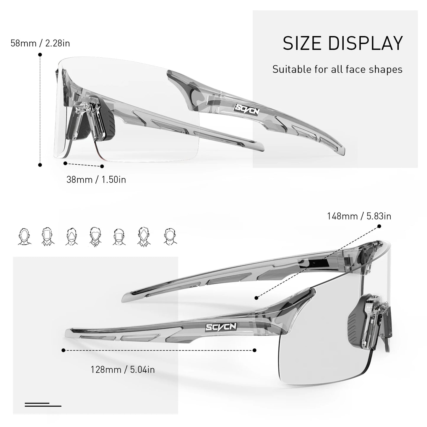 SCVCN New MTB Anti Fog Photochromic Sunglasses Men Outdoor Anti-fog Cycling Glasses Bicycle Women Bike MTB UV400 Sports Eyewear