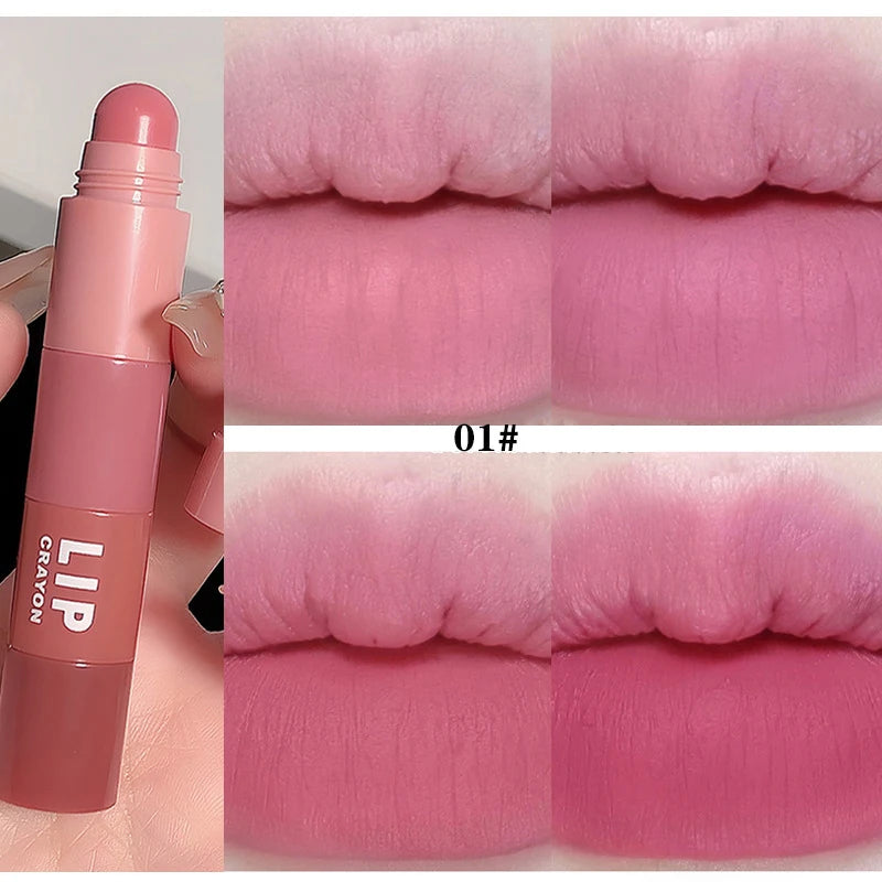 Mini Lipstick Set Matte 4 Colors Lipstick Combination 4 Sections Velvet Grapefruit Red Lip Pigment Non-stick Cup Lip Gloss kit
