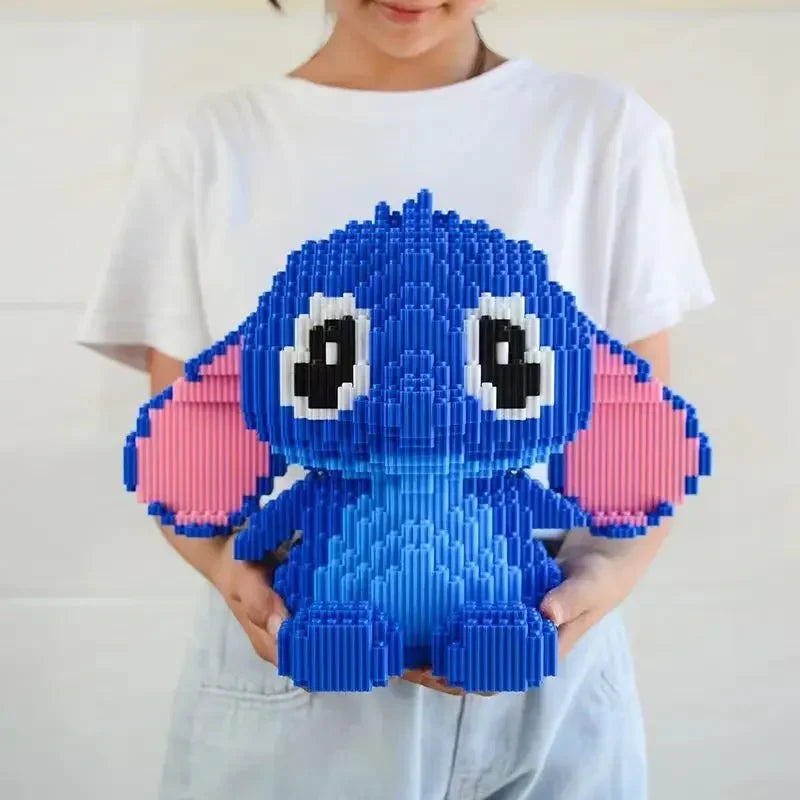 Large Stitch Building Block Assembly Toy, DIY Children's Toy, Birthday Gift, 3D Puzzle, Desktop Decoration, 30cm