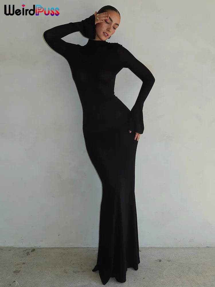 Backless Slim Bodycon Mermaid Dress – Stretchy Party & Event Gown