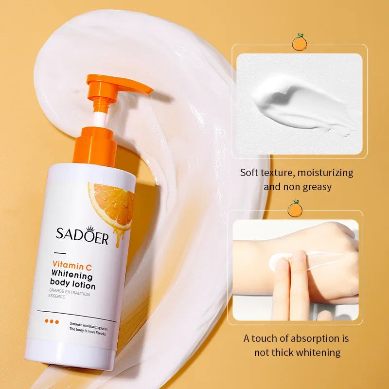 Vitamin C Body Lotion Whitening Creams Moisturising Exfoliating Leg Arm Back Body Skin Care Cream for Women Men