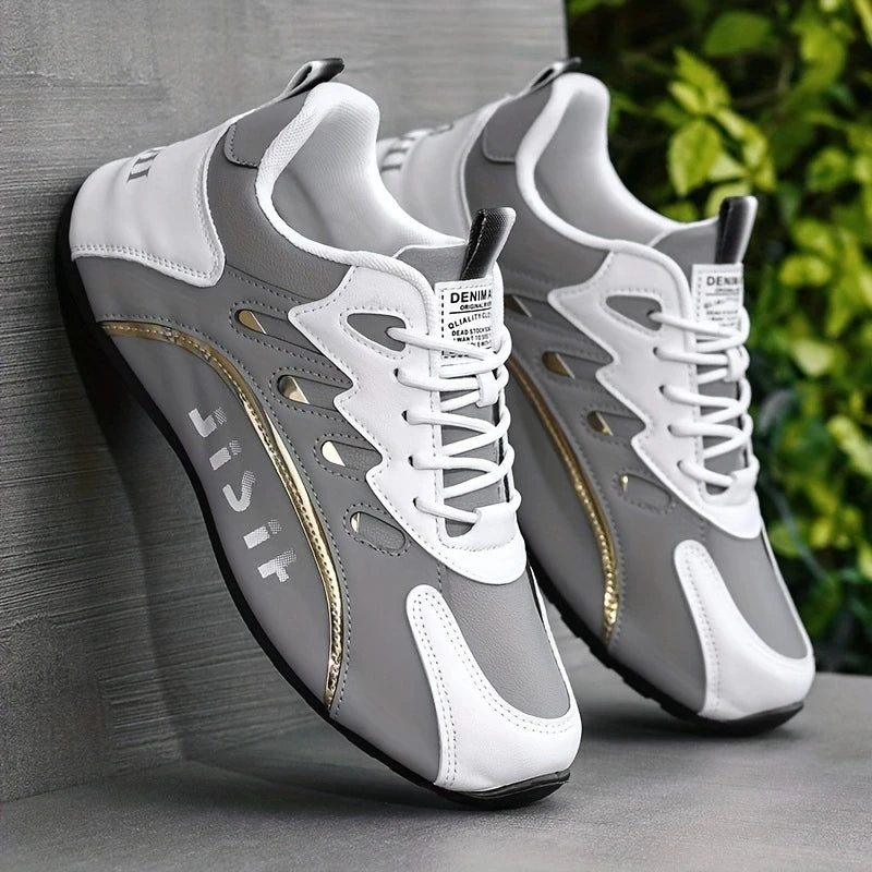 Luxury Men's Sneakers High Quality Leather Casual Shoes for Men Fashion All-match Sport Shoes Platform Comfor Men Running Shoes
