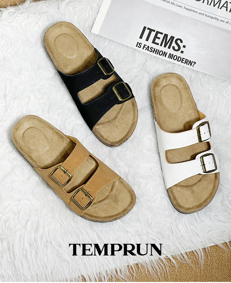 Leather Sandal For Men And Women Beach Sandals 2025 Designer Men's Shoes Women Comfortable Slipper Original Brands Shoes Summer