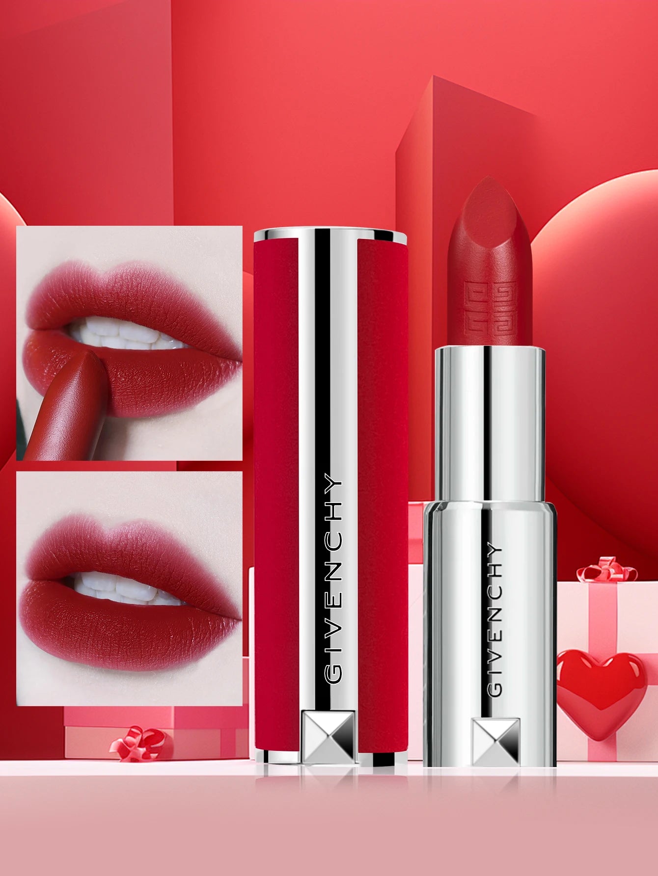 Givenchy Le Rouge Deep Velvet Powdery Matte High Pigmentation Lipstick #N37 -0.12 oz./3.4g