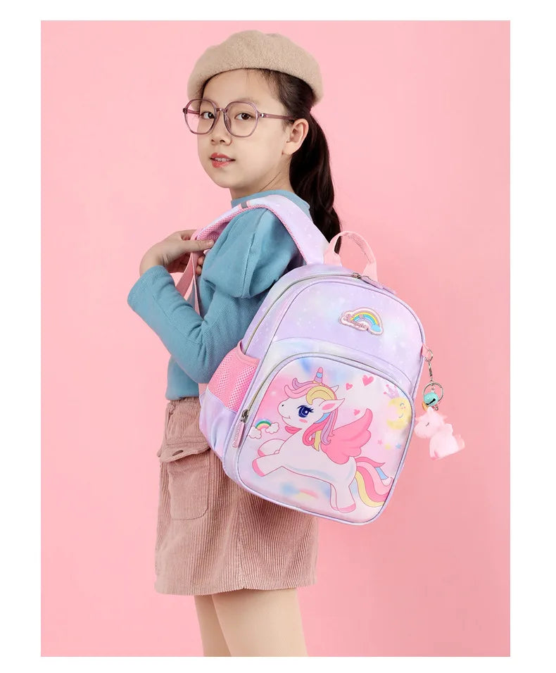 New Unicorn Backpack For Girls Cartoon Pink Princess School Bags Kids Satchels Kindergarten Bookbag Mochila Infantil Escolar