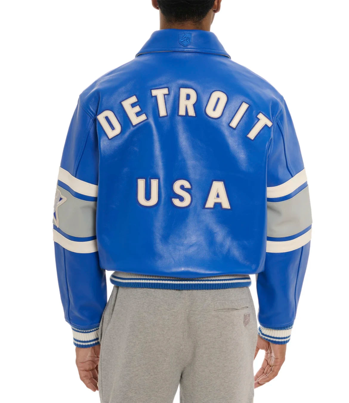 New listing Europe lamb skin embroidery men leather leather jacket American size fashion casual flight suit sheepskin loose coat