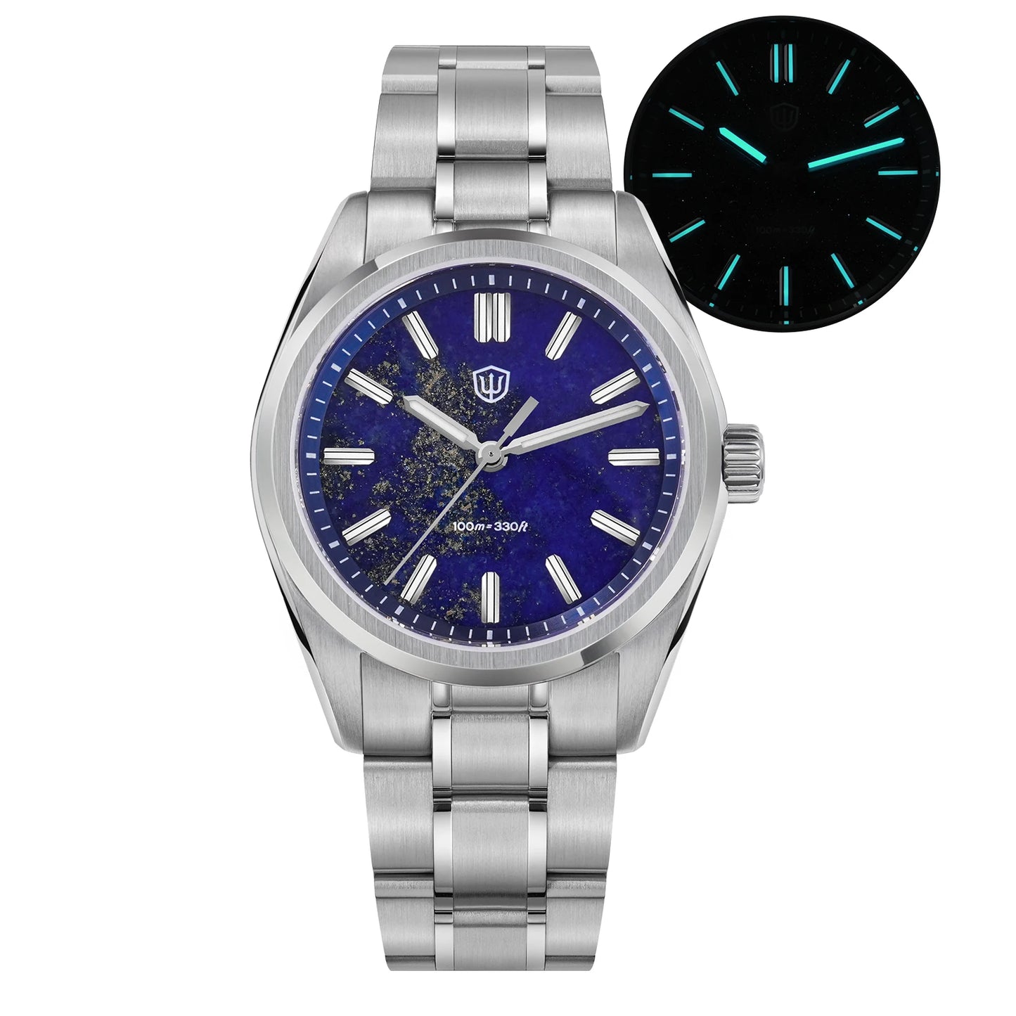 Watchdives WD0003B Original Design Aventurine Dial Men Watch VH31 Sweep Seconds Quartz Movement 36mm Watches Luminous Waterproof