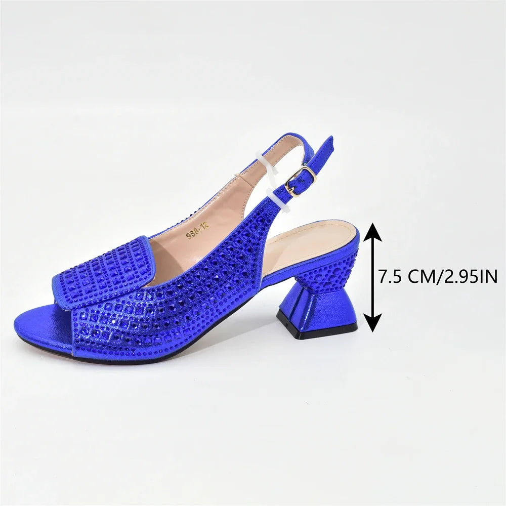 New Arrival Italian Women Pumps Decorated with Rhinestone Shoes for Women 2024 Designer Luxury Wedding Shoes Bride
