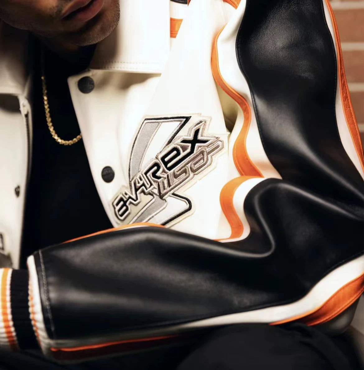 Varsity Jacket Colorblocking Men's Genuine Leather apparel America Size French Sheepskin Autumn Winter Warm Thickness Coat tops