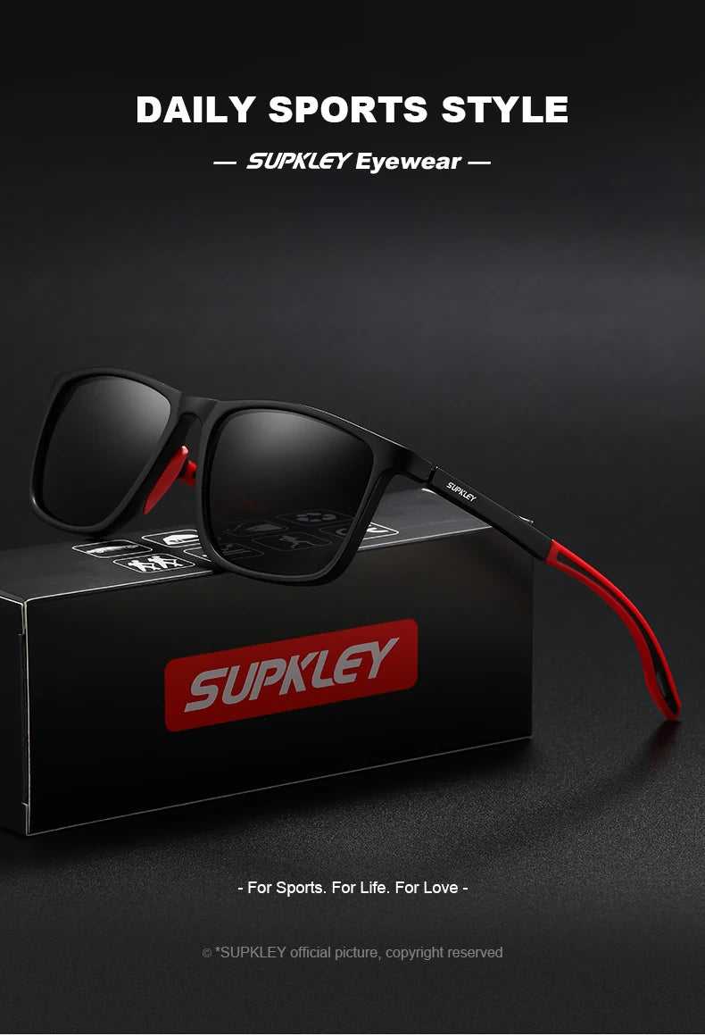 SUPKLEY Men's Sports Sunglasses Women's Comfortable and Lightweight Polarized Sunglasses UV400 Best Protective Glasses