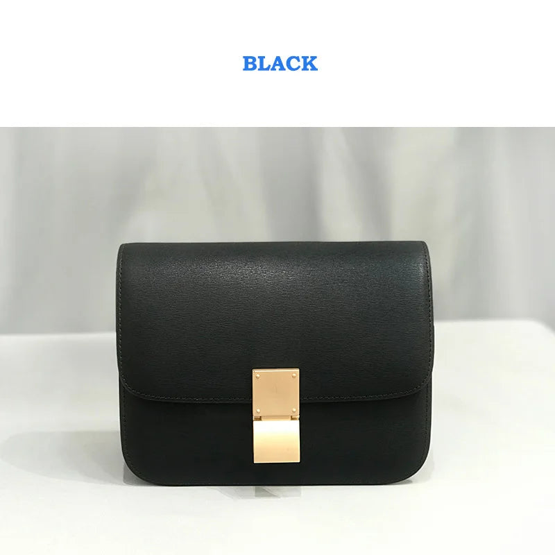 Women Shoulder Bag Female Split Leather Ins Vintage Messenger Lady Small Square Palm Texture Printing Box Flap Underarm Bag 2022