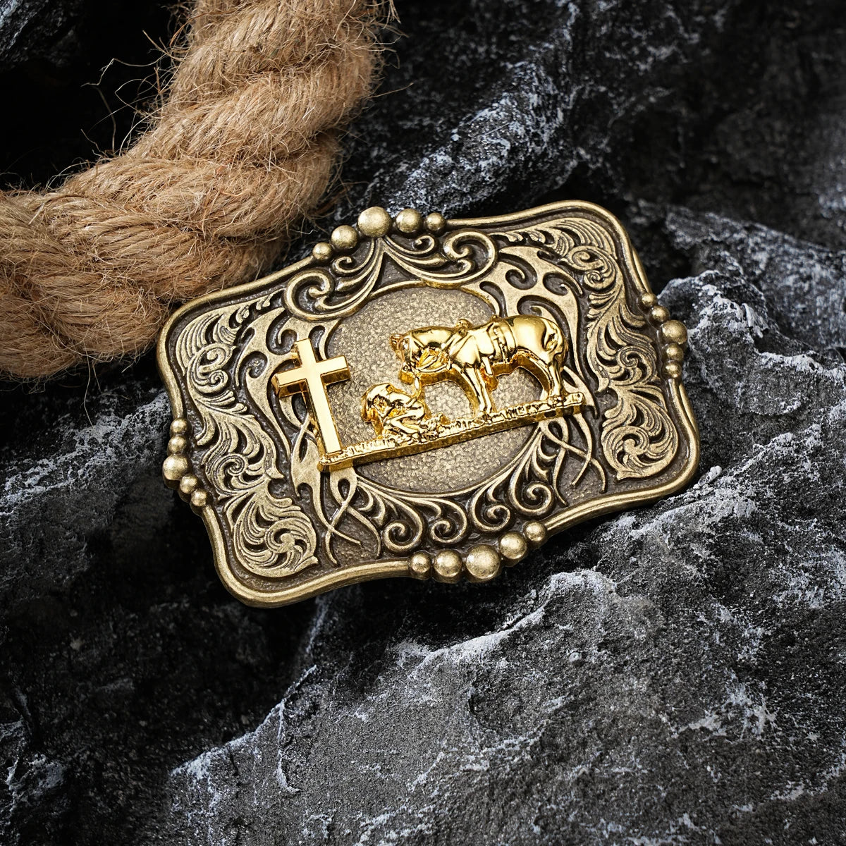 Western style plate buckle belt metal buckle one belt buckle