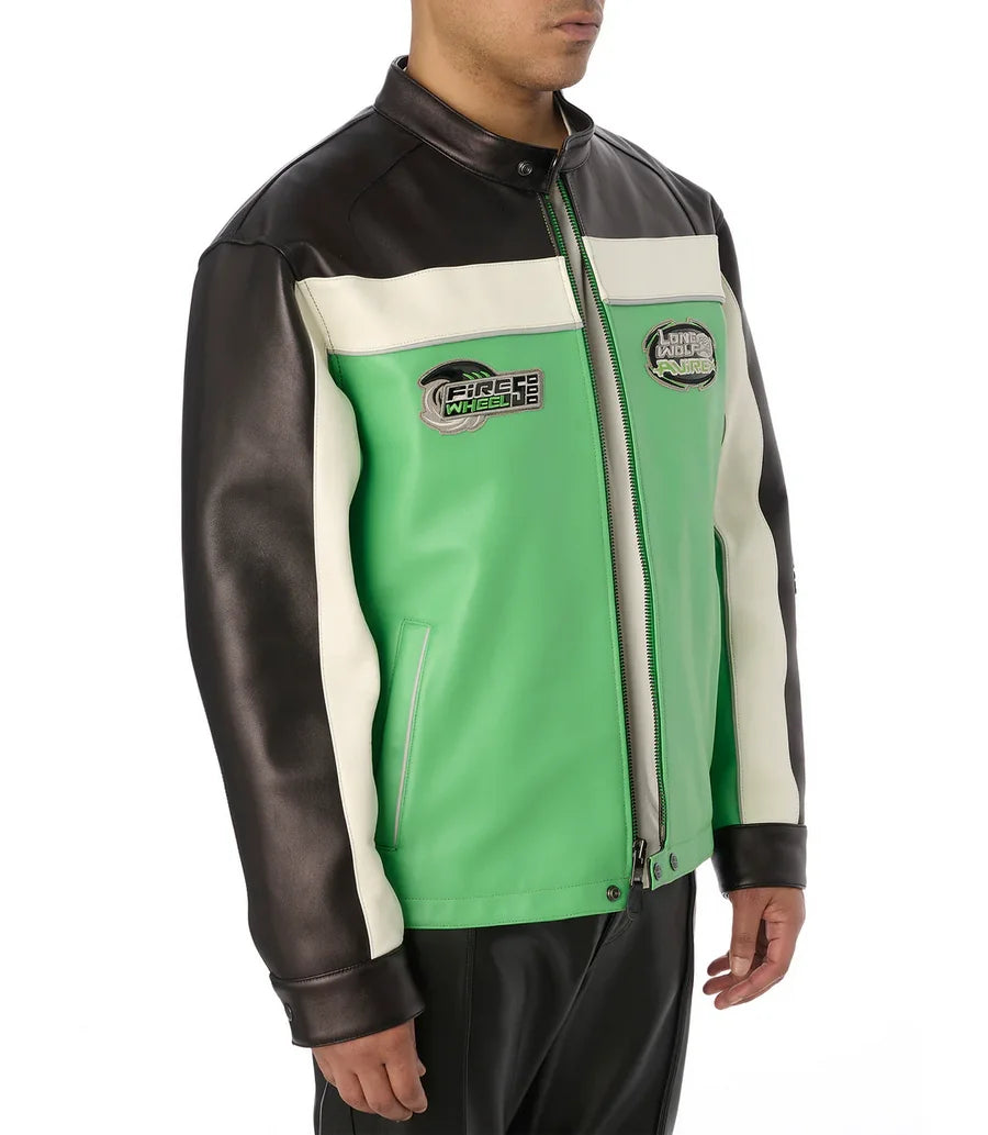 AVIREX new LONE WOLF RACER JACKET men's European lambskin motorcycle racing suit riding suit fashion casual leather jacket coat